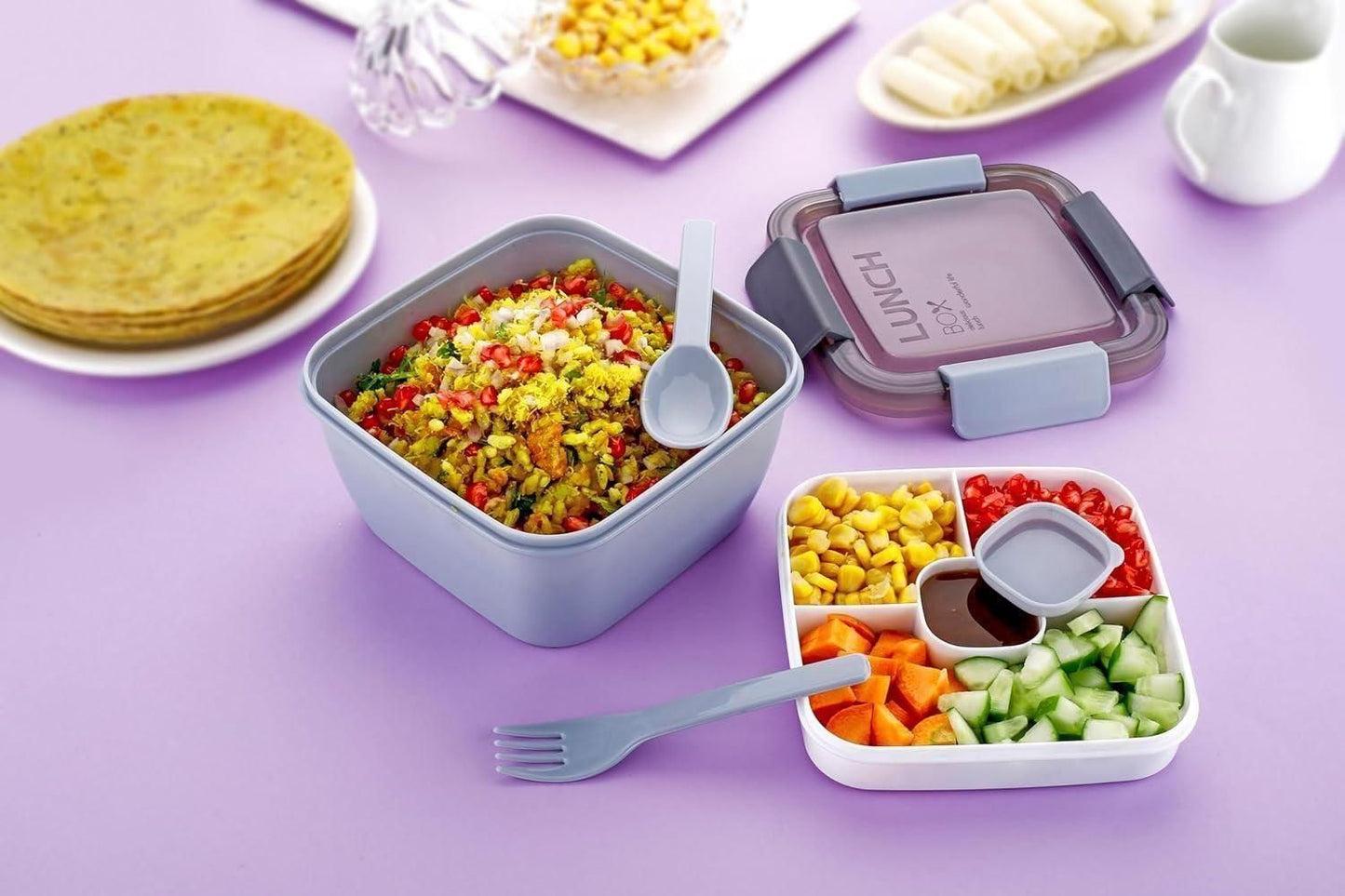 HotnUP  Bento Multi Layered Lunch Box with Compartments