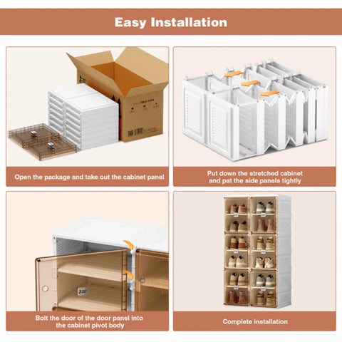 RackIT Smart Foldable 4 Layer Shoe Rack